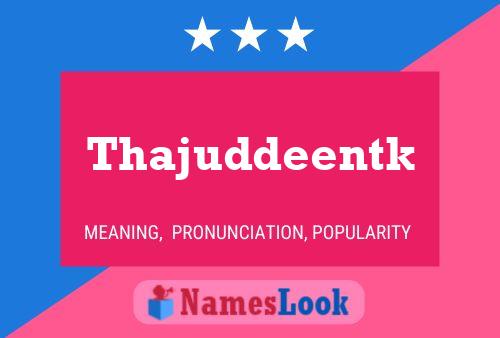 Thajuddeentk Naam Poster