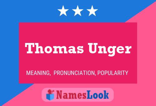 Thomas Unger Naam Poster