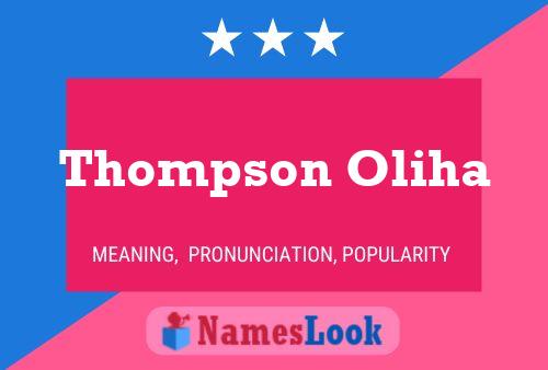 Thompson Oliha Naam Poster