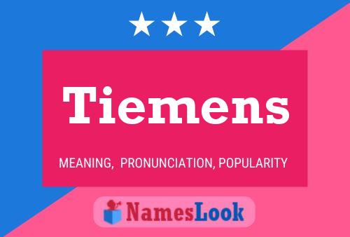 Tiemens Naam Poster