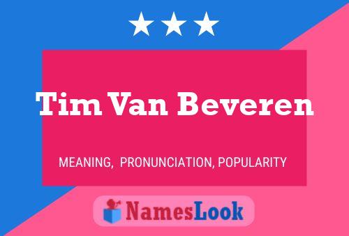 Tim Van Beveren Naam Poster