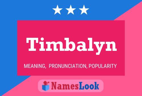 Timbalyn Naam Poster