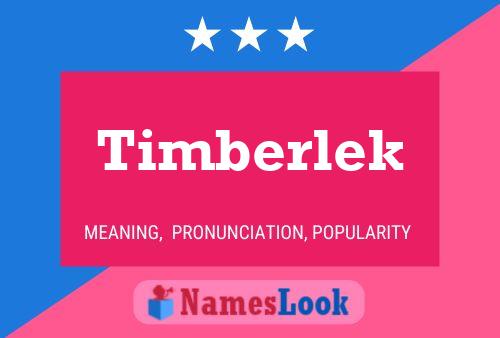 Timberlek Naam Poster