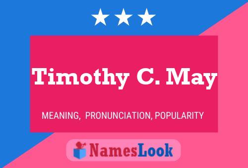 Timothy C. May Naam Poster