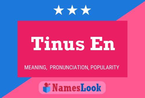 Tinus En Naam Poster