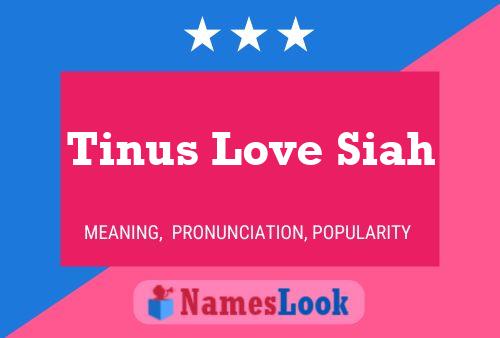 Tinus Love Siah Naam Poster