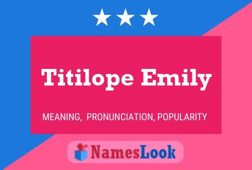 Titilope Emily Naam Poster