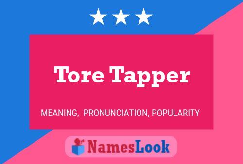 Tore Tapper Naam Poster