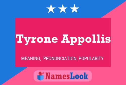 Tyrone Appollis Naam Poster