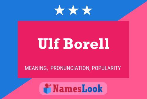 Ulf Borell Naam Poster