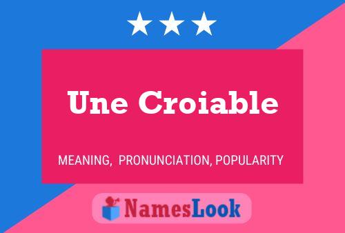 Une Croiable Naam Poster