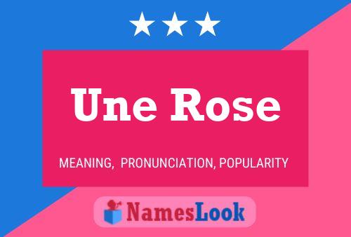 Une Rose Naam Poster