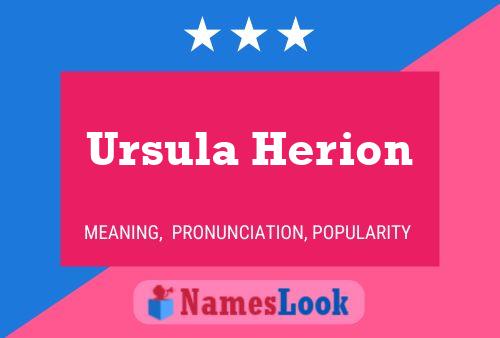 Ursula Herion Naam Poster