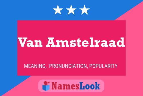 Van Amstelraad Naam Poster