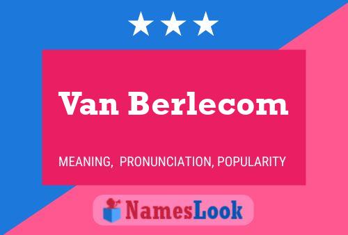 Van Berlecom Naam Poster