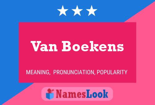 Van Boekens Naam Poster