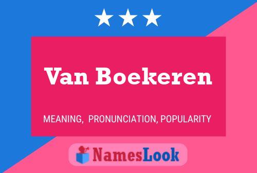 Van Boekeren Naam Poster