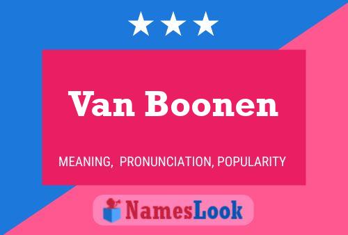 Van Boonen Naam Poster