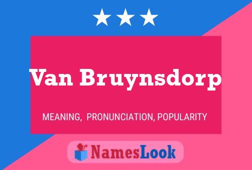 Van Bruynsdorp Naam Poster