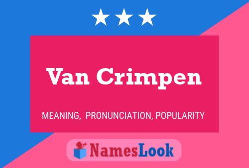 Van Crimpen Naam Poster