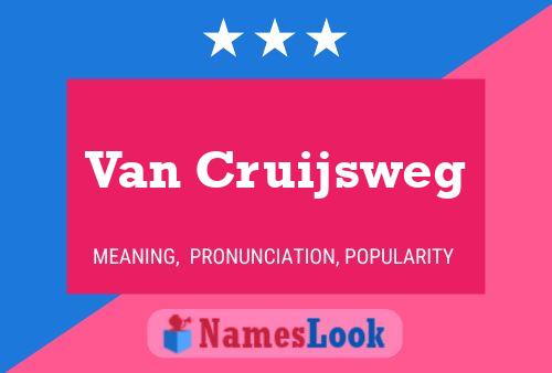 Van Cruijsweg Naam Poster