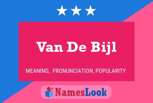 Van De Bijl Naam Poster