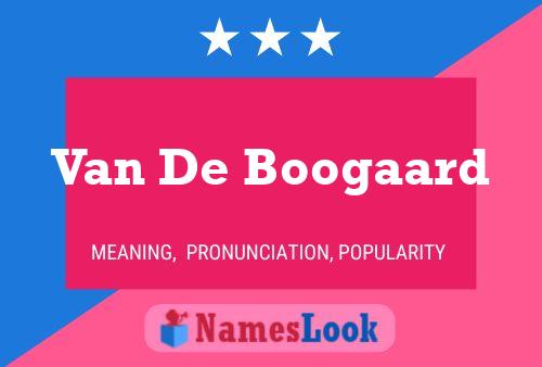 Van De Boogaard Naam Poster