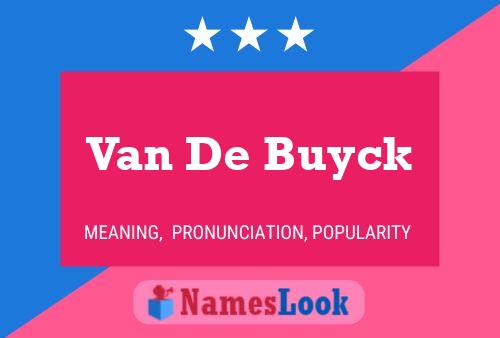 Van De Buyck Naam Poster