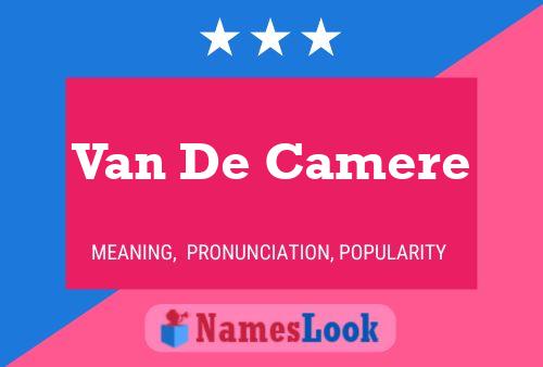 Van De Camere Naam Poster