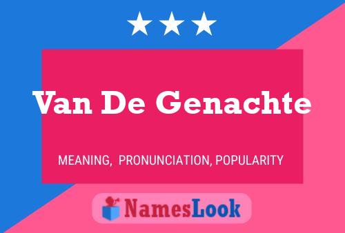 Van De Genachte Naam Poster