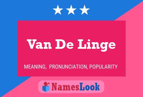 Van De Linge Naam Poster