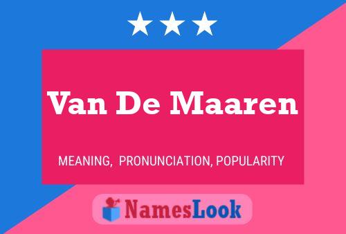 Van De Maaren Naam Poster