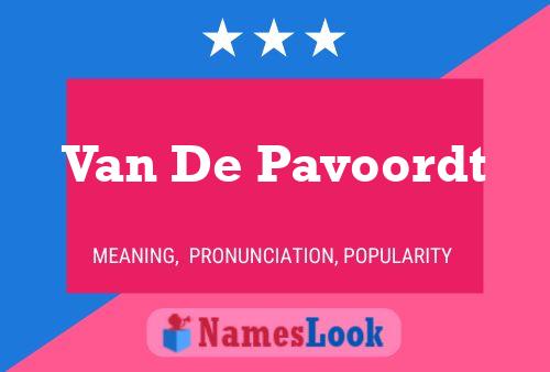 Van De Pavoordt Naam Poster