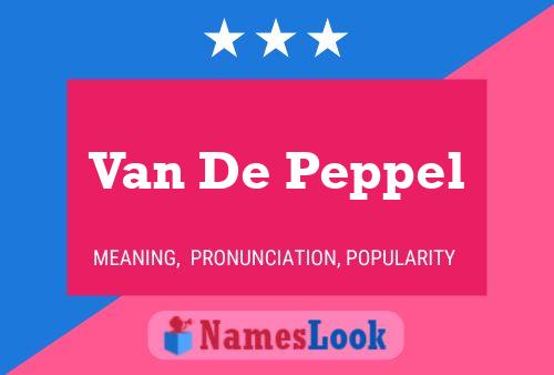 Van De Peppel Naam Poster