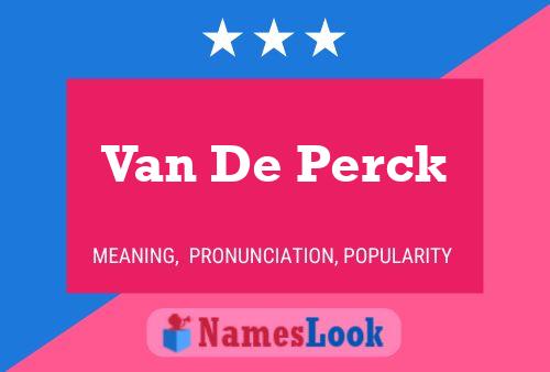 Van De Perck Naam Poster