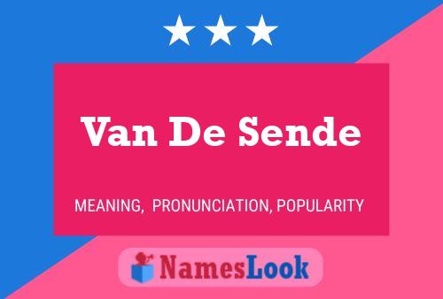 Van De Sende Naam Poster