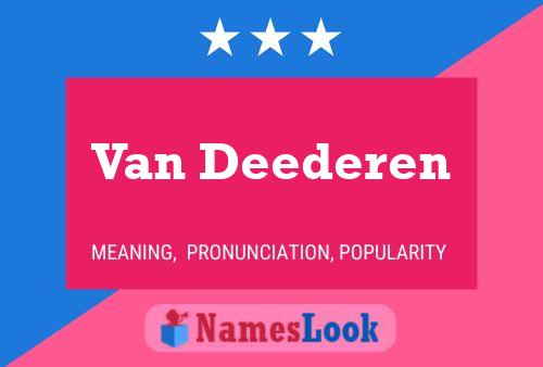 Van Deederen Naam Poster