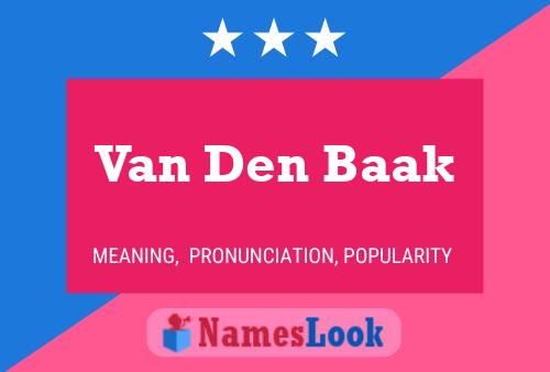 Van Den Baak Naam Poster