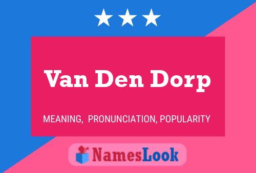 Van Den Dorp Naam Poster