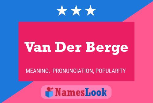 Van Der Berge Naam Poster