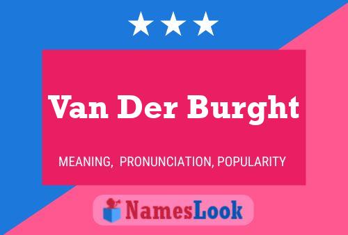 Van Der Burght Naam Poster