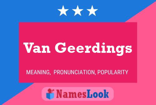 Van Geerdings Naam Poster