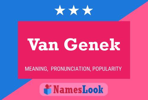 Van Genek Naam Poster