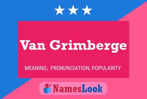 Van Grimberge Naam Poster