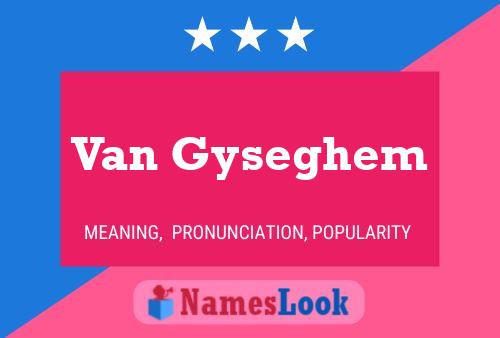 Van Gyseghem Naam Poster