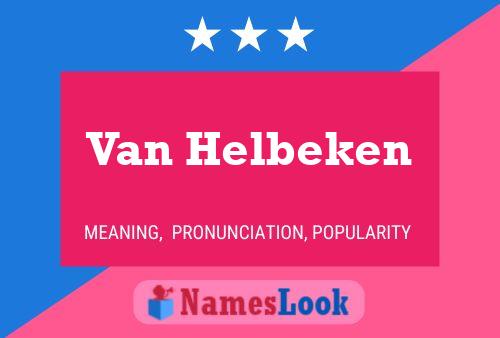 Van Helbeken Naam Poster