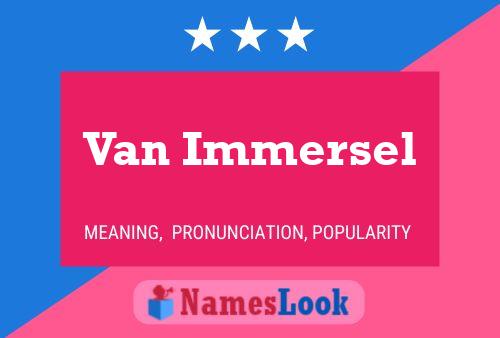 Van Immersel Naam Poster