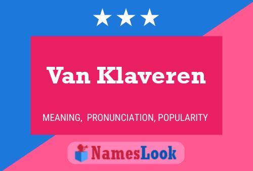 Van Klaveren Naam Poster