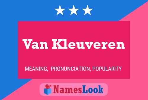 Van Kleuveren Naam Poster