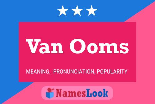 Van Ooms Naam Poster